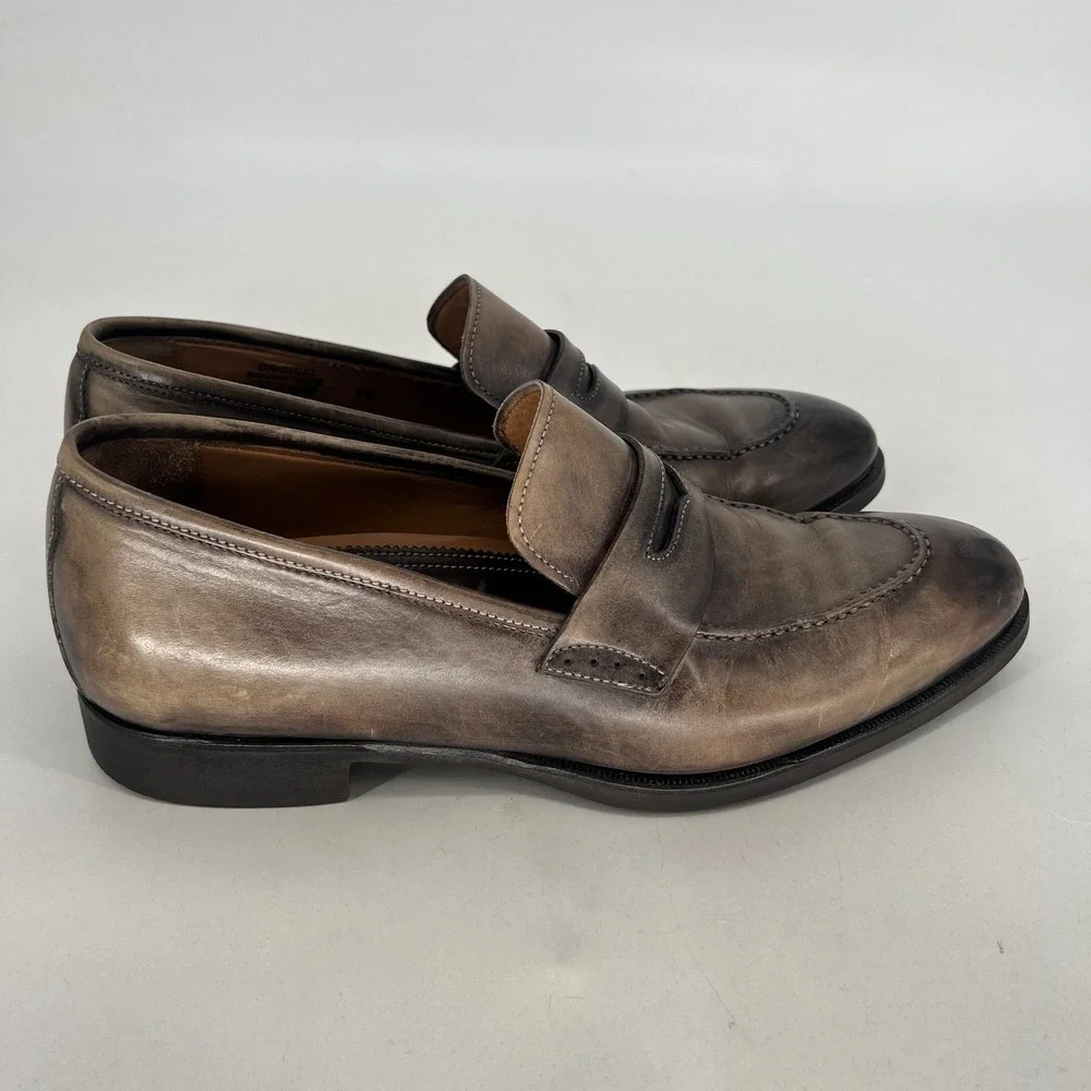 Di‎ Bianco Manzoni Brera Loafer Mens 10 Green SPQR Leather Preppy Classic
